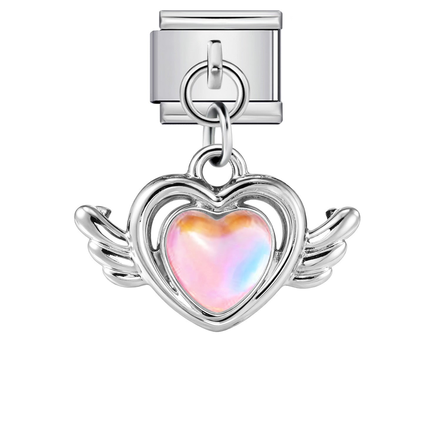 Wholesale Italian Charm Bracelet 9mm DIY Love Flower Pendant  Creative Stainless Steel Composable Bracelet