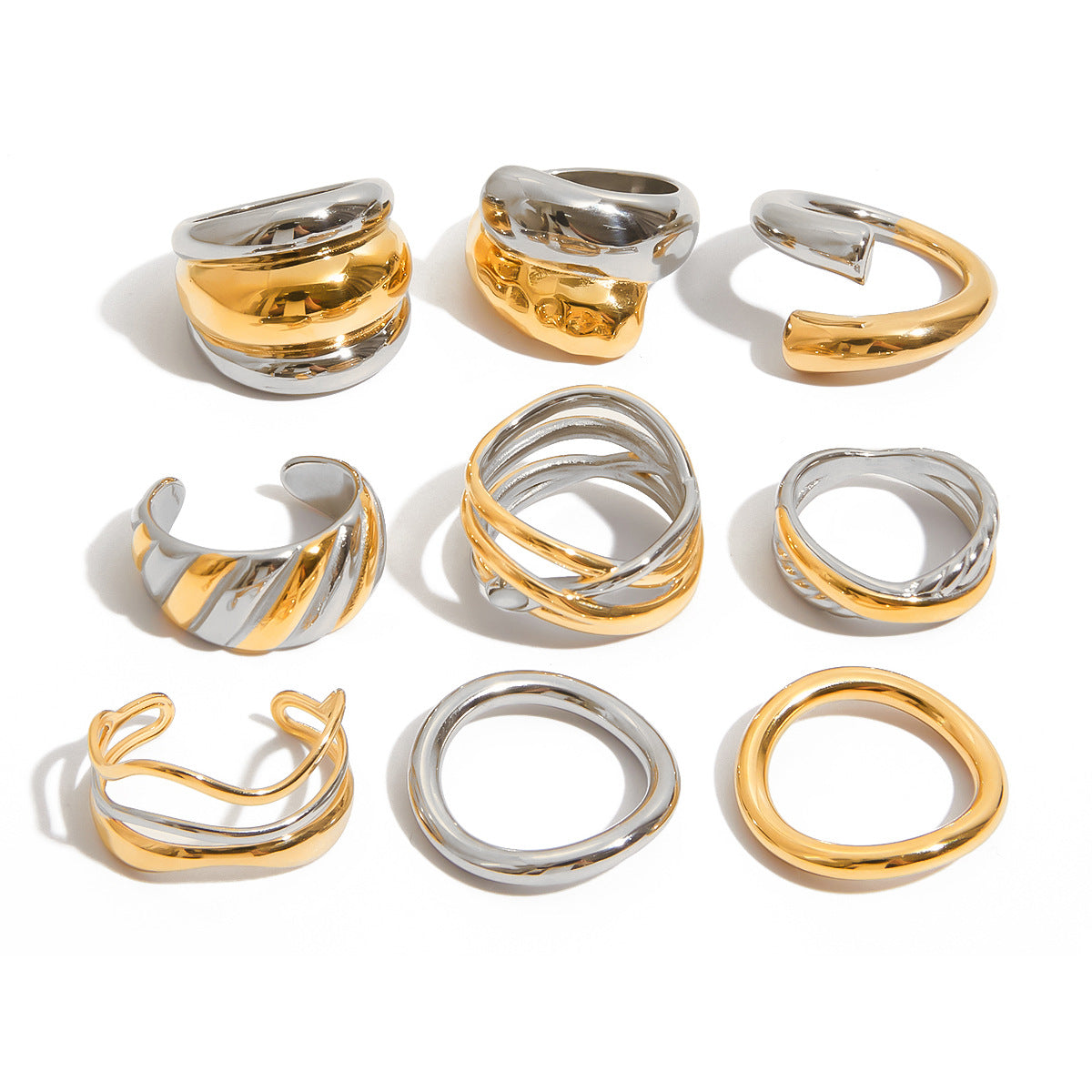 Wholesale Color matching ring stainless steel  non-fading jewelry