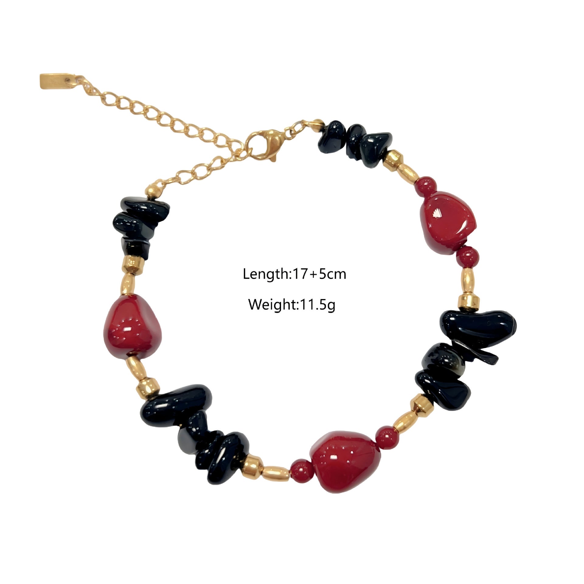 Wholesale Stainless Steel  Natural Stone Angola Red Bead Chain suit