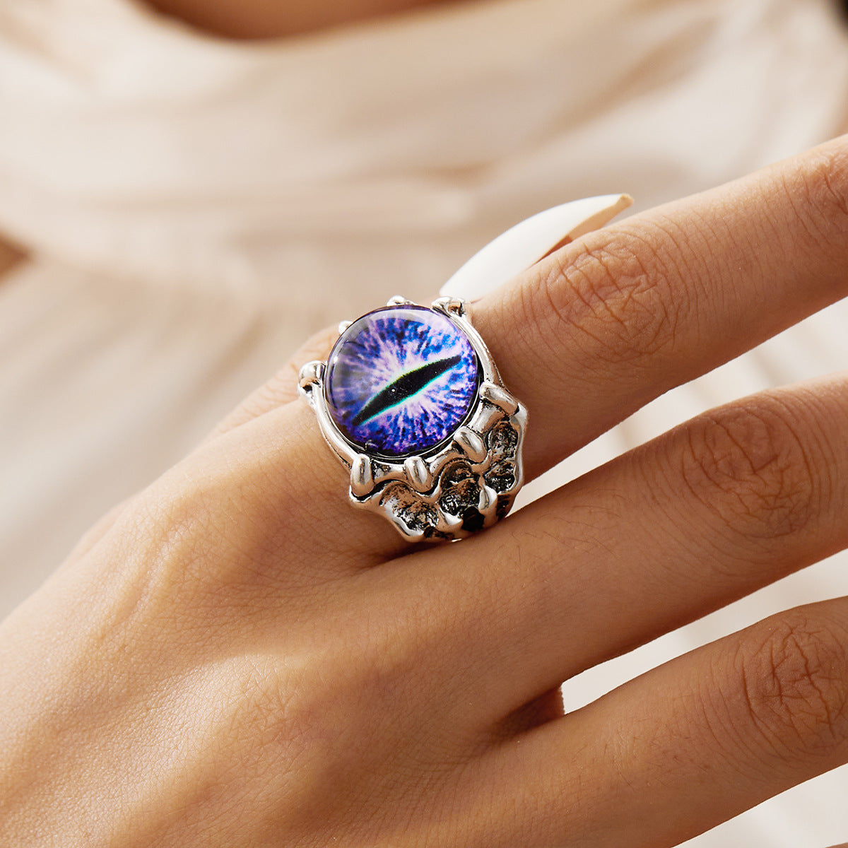 Wholesale Demon Claw Demon Eye Blue Ring