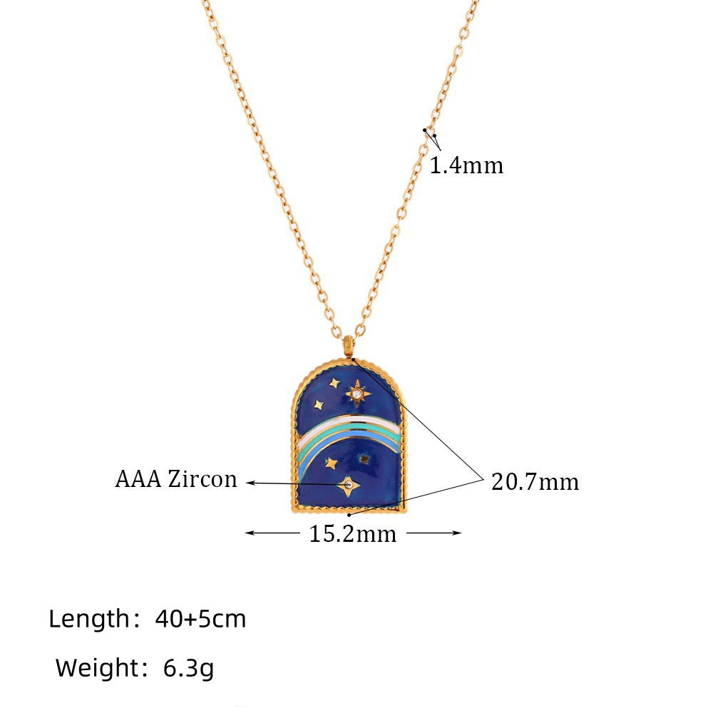 Wholesale Stainless Steel Ladder Triumphal Arch Ancient Necklaces