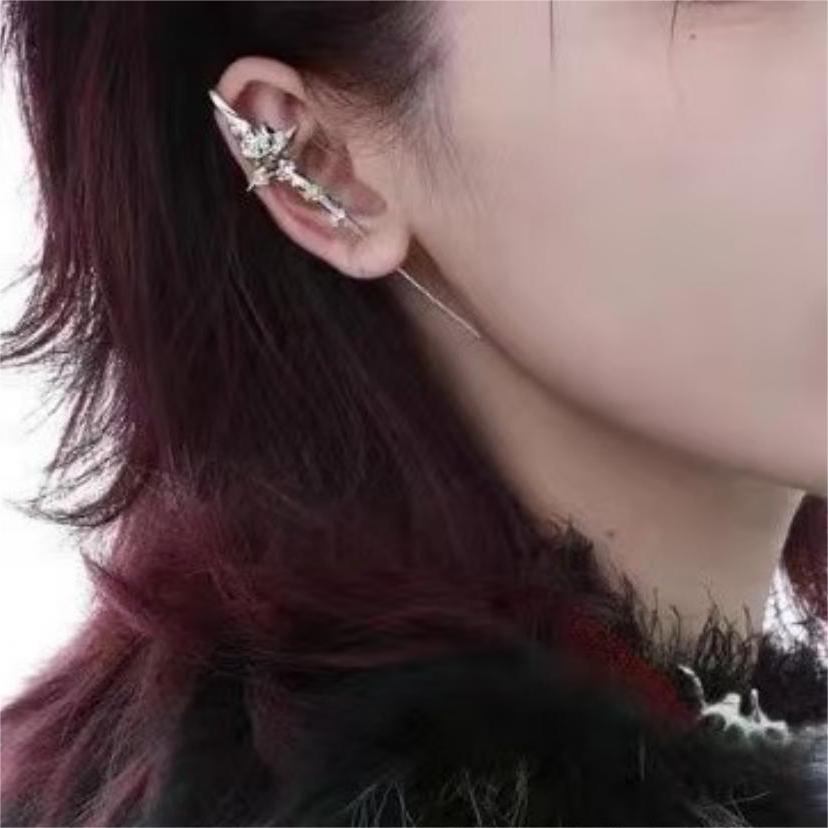 Wholesale Thorn Rose Love Piercing Hanging Ear Studs Earrings