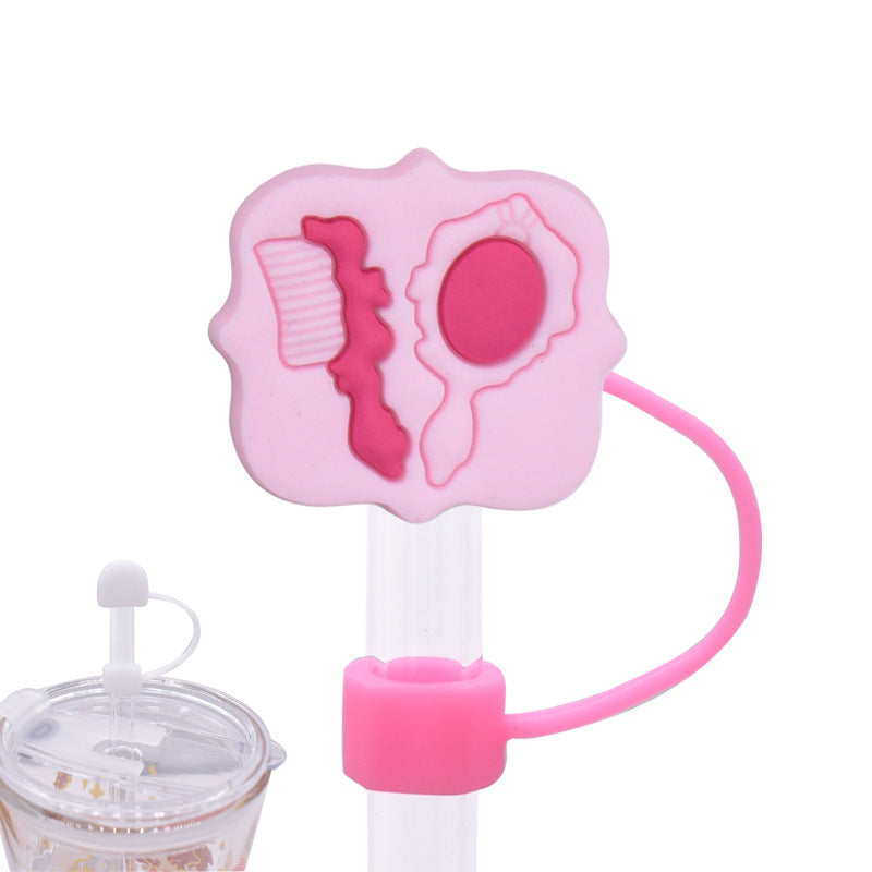 Wholesale Random 100pcs Color Separation Series Straw Cover 10MM Straw Tube Cap