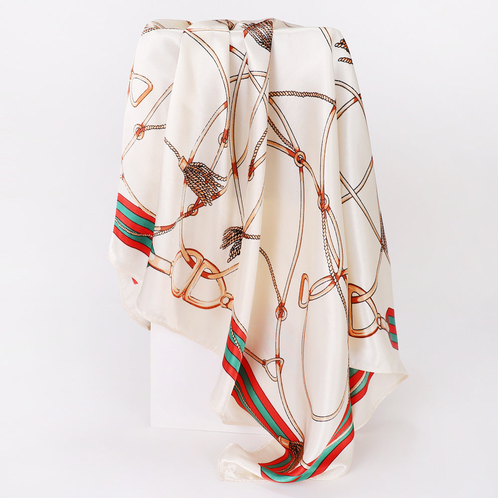 Wholesale Cashew nut printed colored  90cm square scarf
