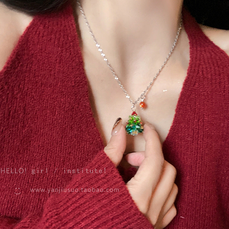 Wholesale Christmas tree necklace choker necklace long necklace