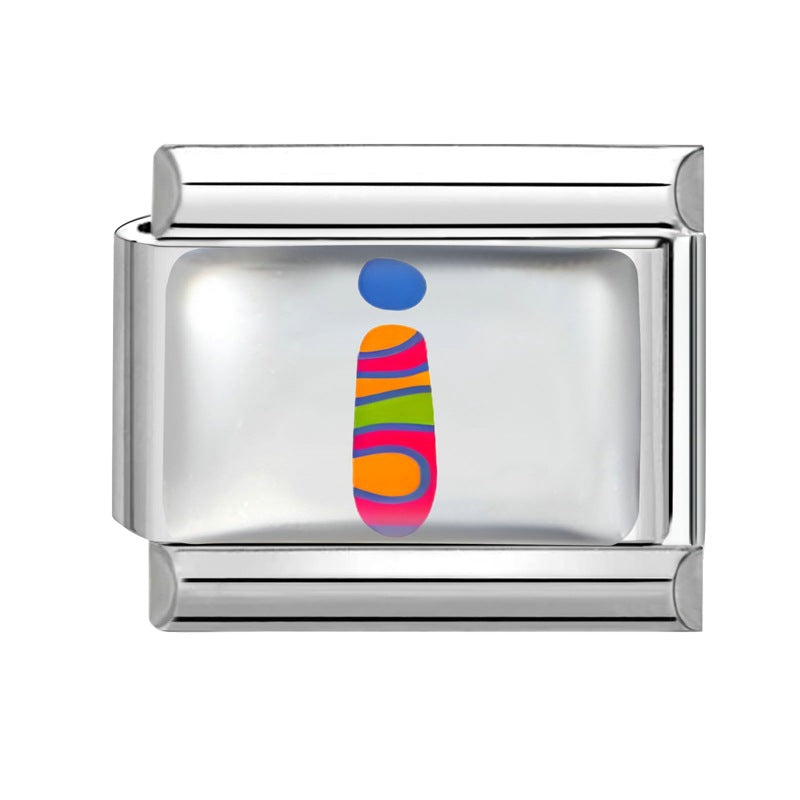 Wholesale 9mm Italian Charm Starter Bracelets DIY Letter Series Stainless Steel Composable Bracelet