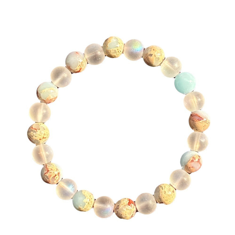 Wholesale Shoushan Stone Frosted Colorful Crystal Bracelet