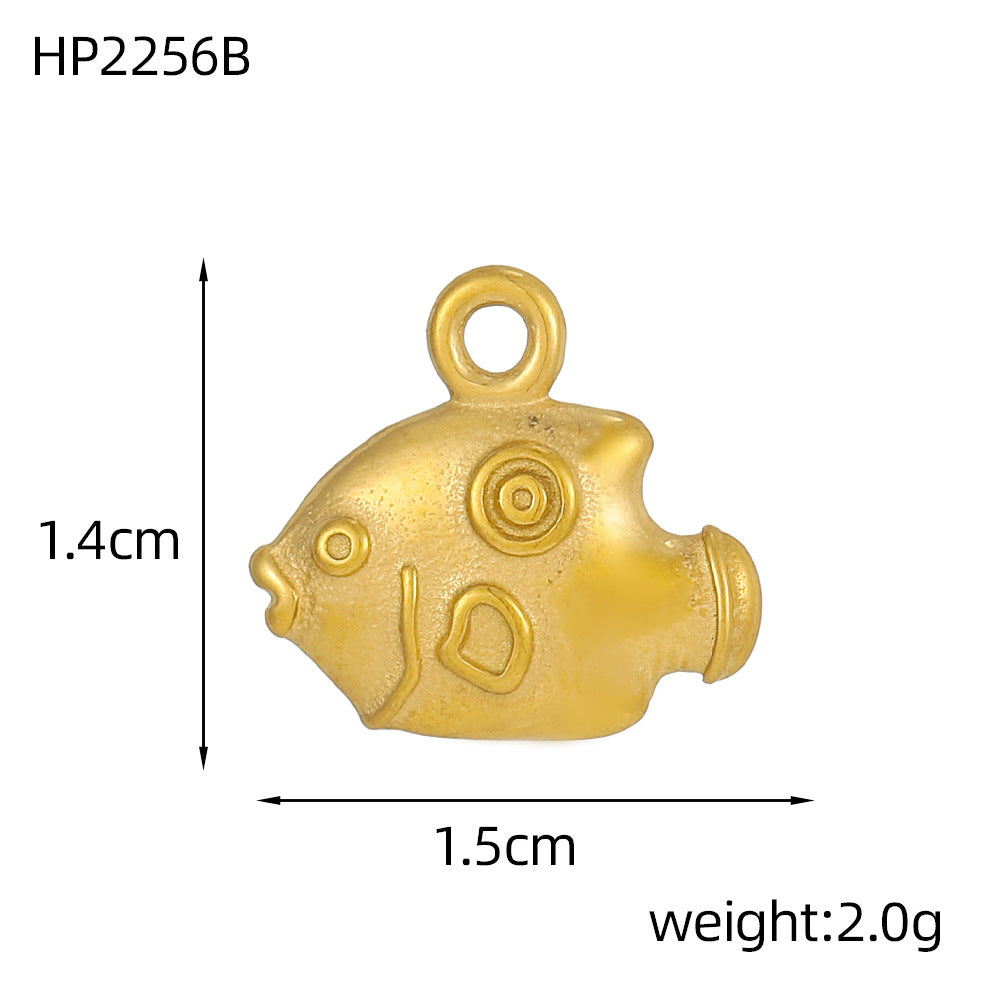 Wholesale  Marine Animal Series Dolphin Crab Stainless Steel DIY Pendant