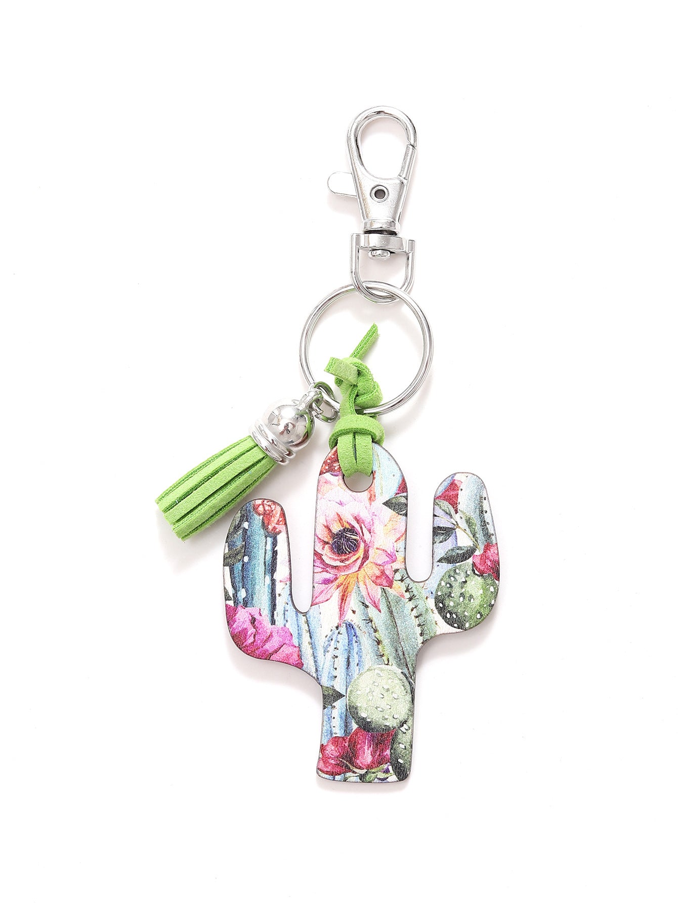Wholesale Wooden Cactus Keychain Leopard Flower Rainbow Sunflower Keychains