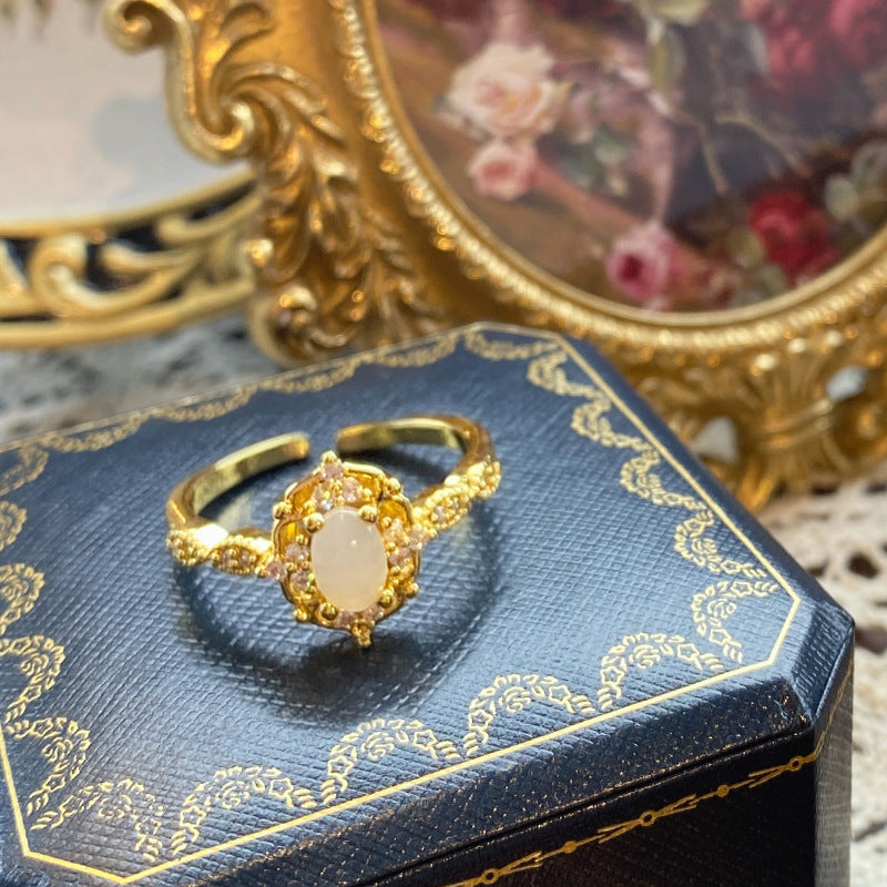 Wholesale Vintage Medieval Style Zircon Hollow Ring Adjustable Rings ACC-RS-GeLeisi002