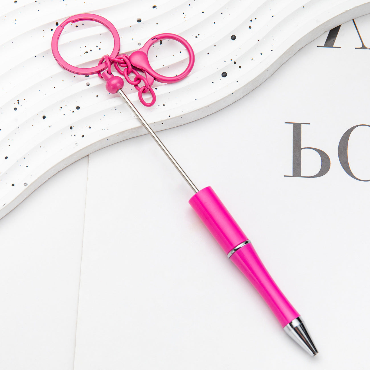 Wholesale  DIY beadable pen rotating medium oil ballpoint pen