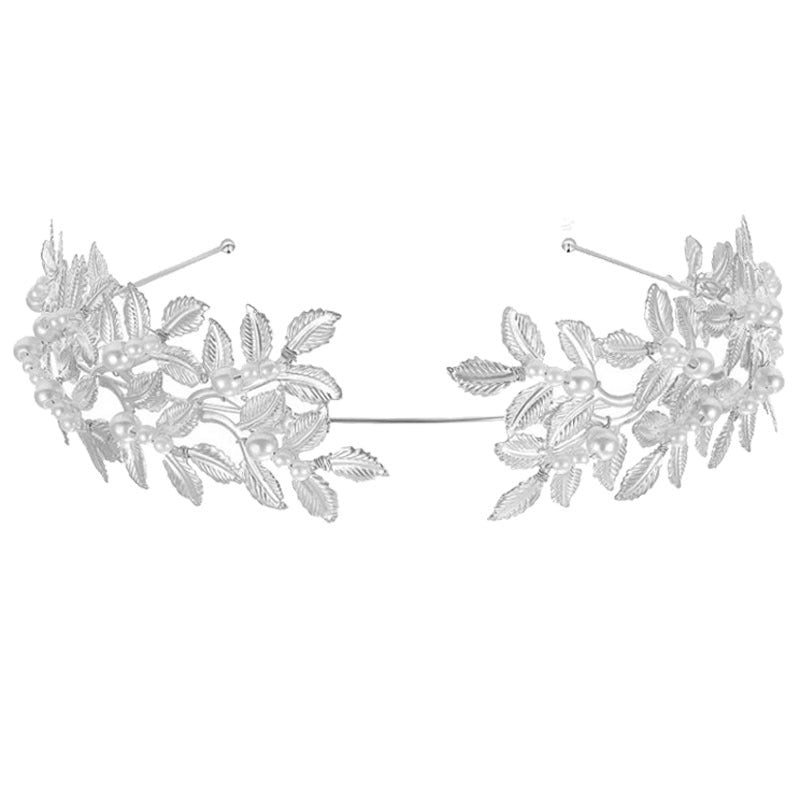 Wholesale  Pearl leaf headband Greek goddess star style Garland headdress bridal earrings necklaces suit