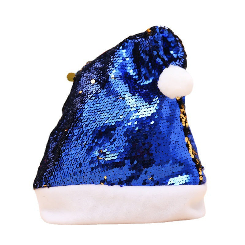 Wholesale Christmas Double-sided Flip Sequin Hat Colorful Bead Pick Christmas Hat ACC-HT-Qimin001