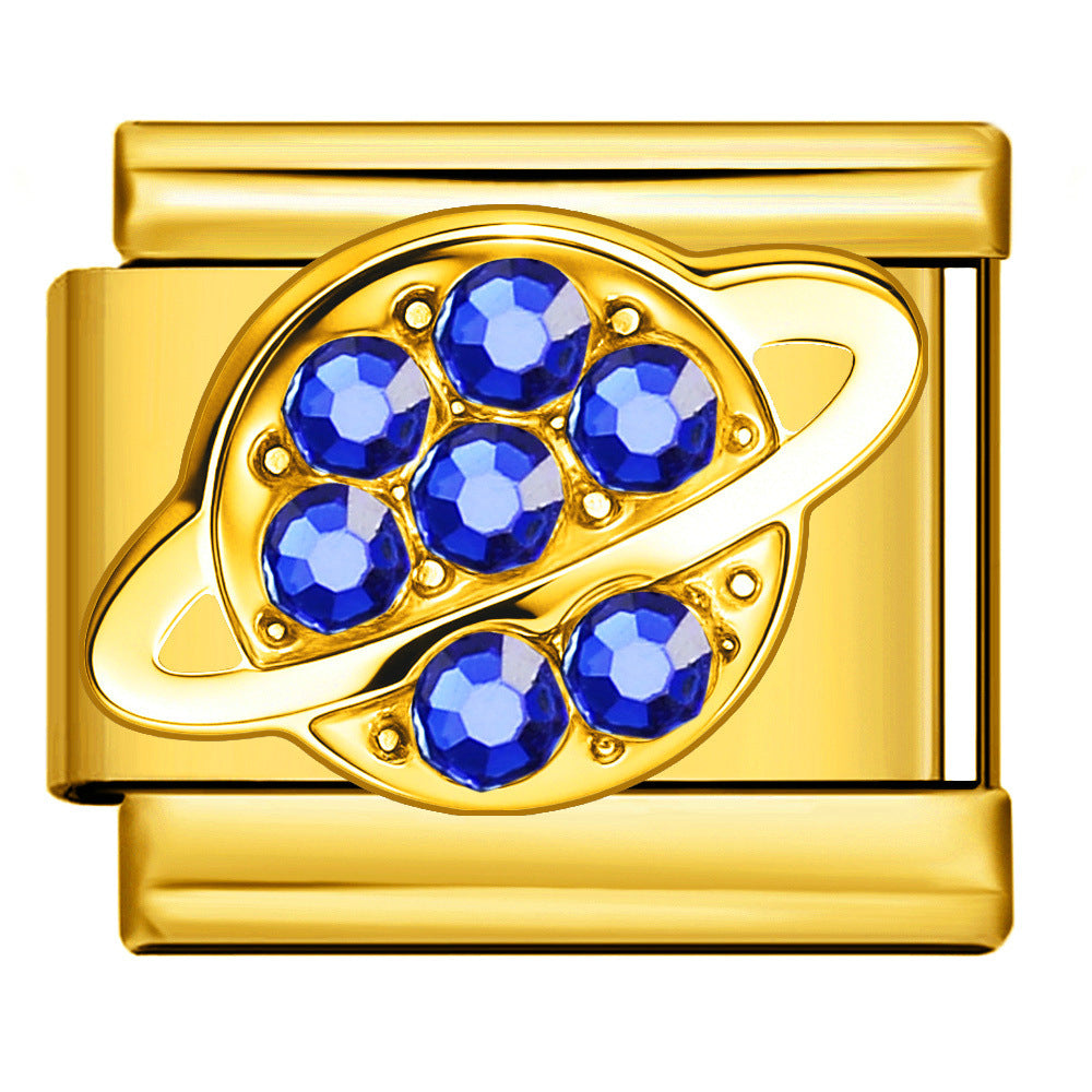 Wholesale 9mm Italian Charm Starter Bracelets DIY square Single Section Creative Stainless Steel Composable Bracelet