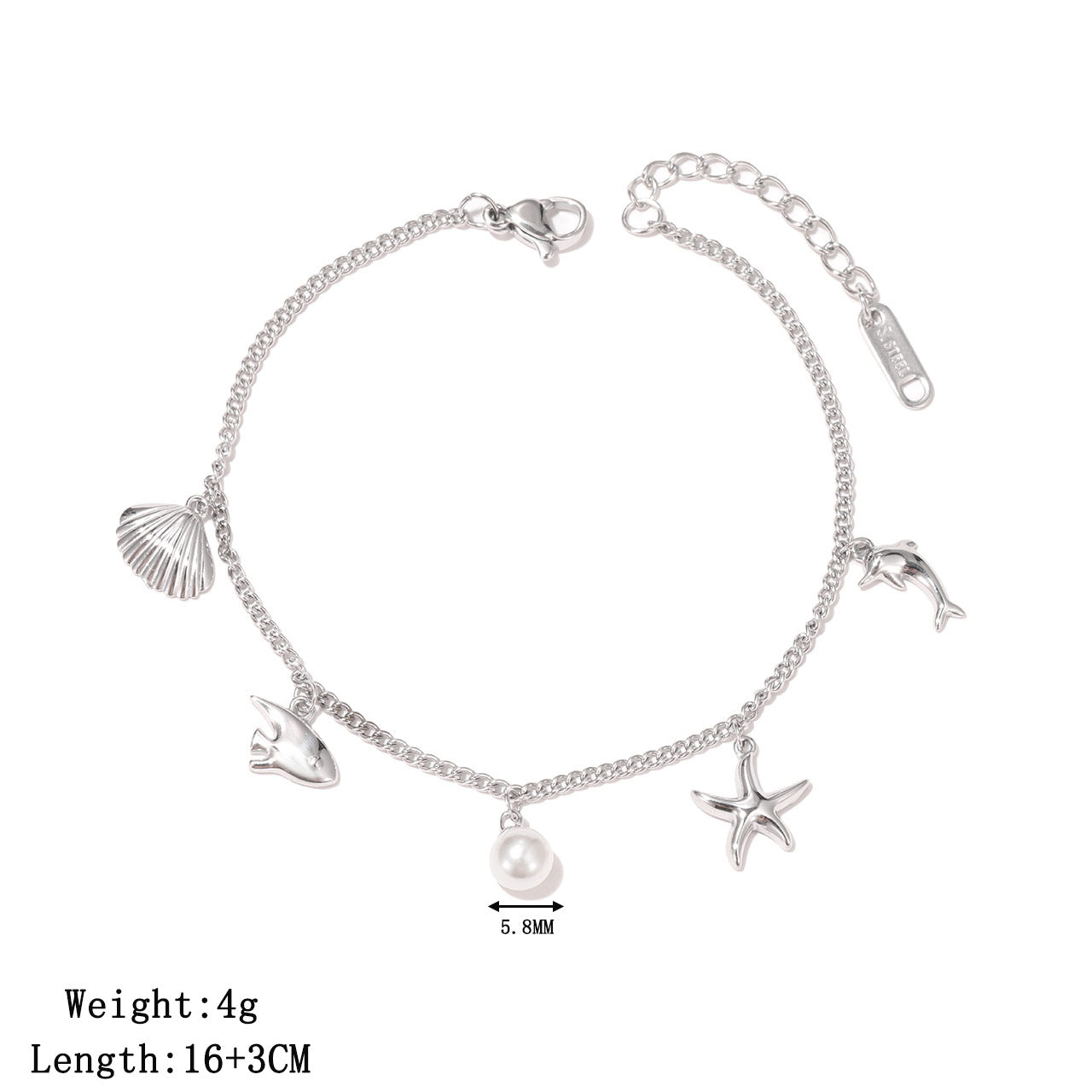 Wholesale Cute Ocean-Themed Titanium Steel Bracelet