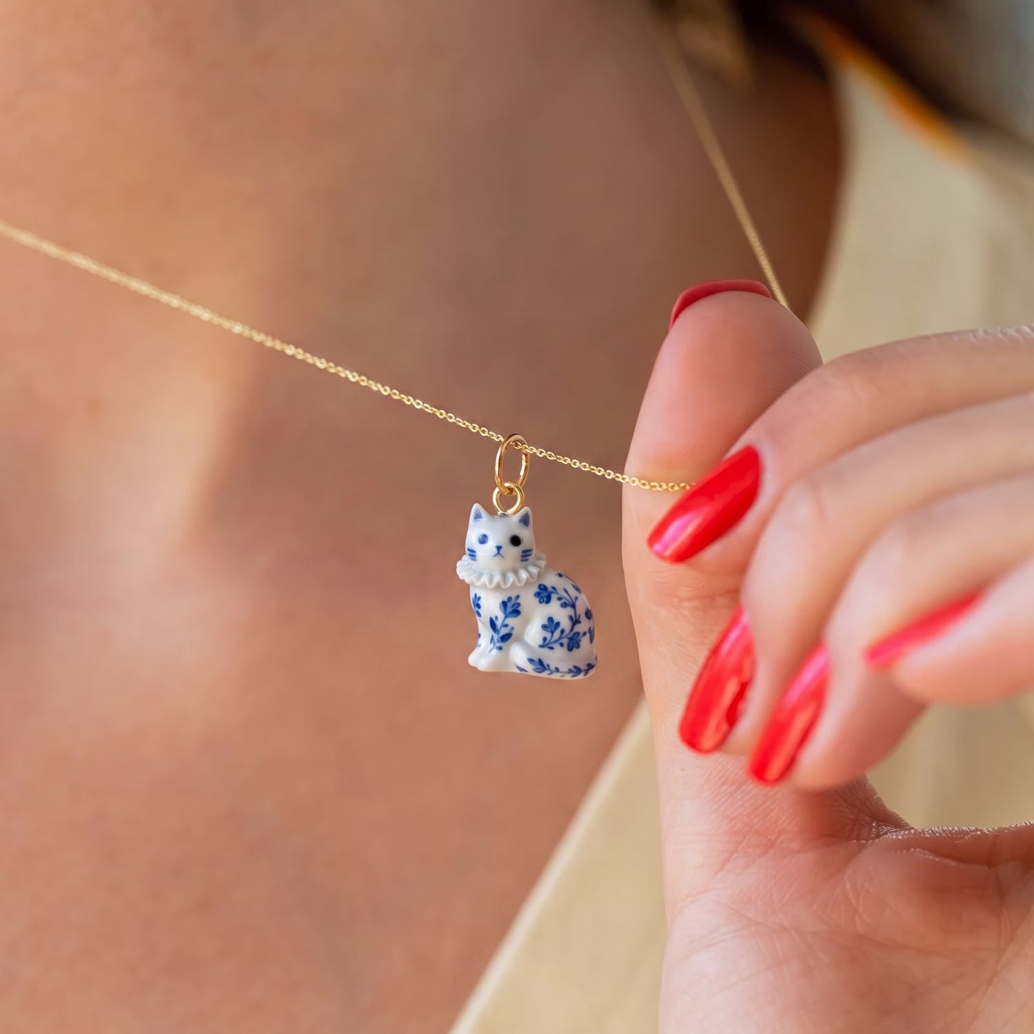 Wholesale Retro cute cat pendant lace f sleeping cat Siamese orange cat kitten pendant DIY necklace jewelry accessories