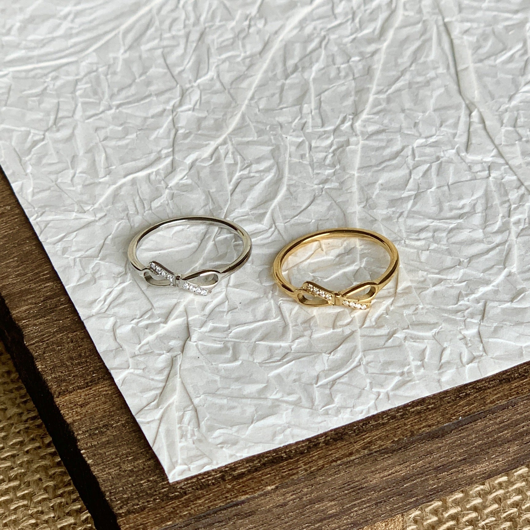 Wholesale Titanium Steel Bow Ring Vintage Style Fashion Jewelry Accessory Everyday Gift