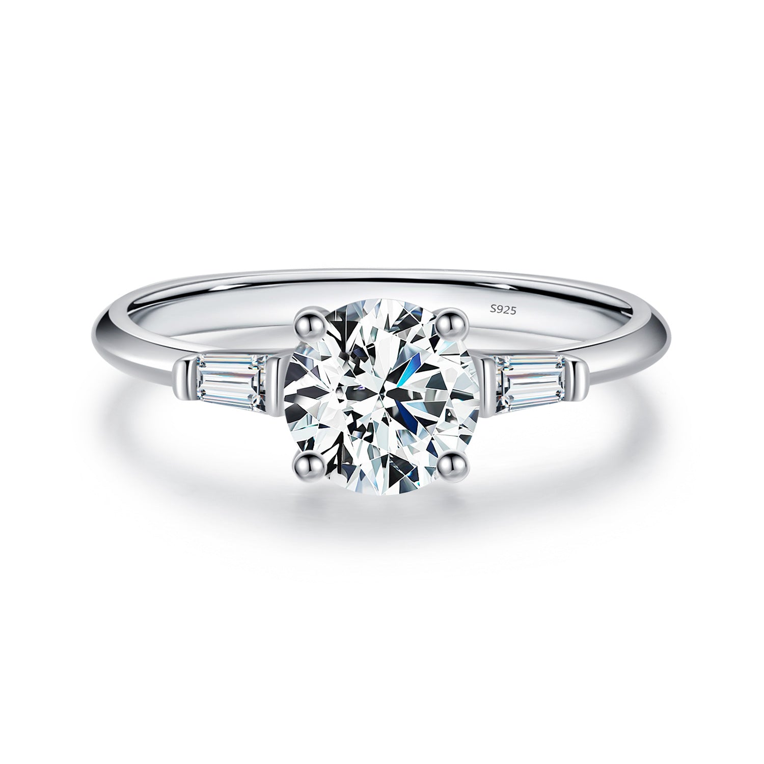 Wholesale Moissanite S925 Sterling Silver Diamond Ring ACC-RS-MoDian013