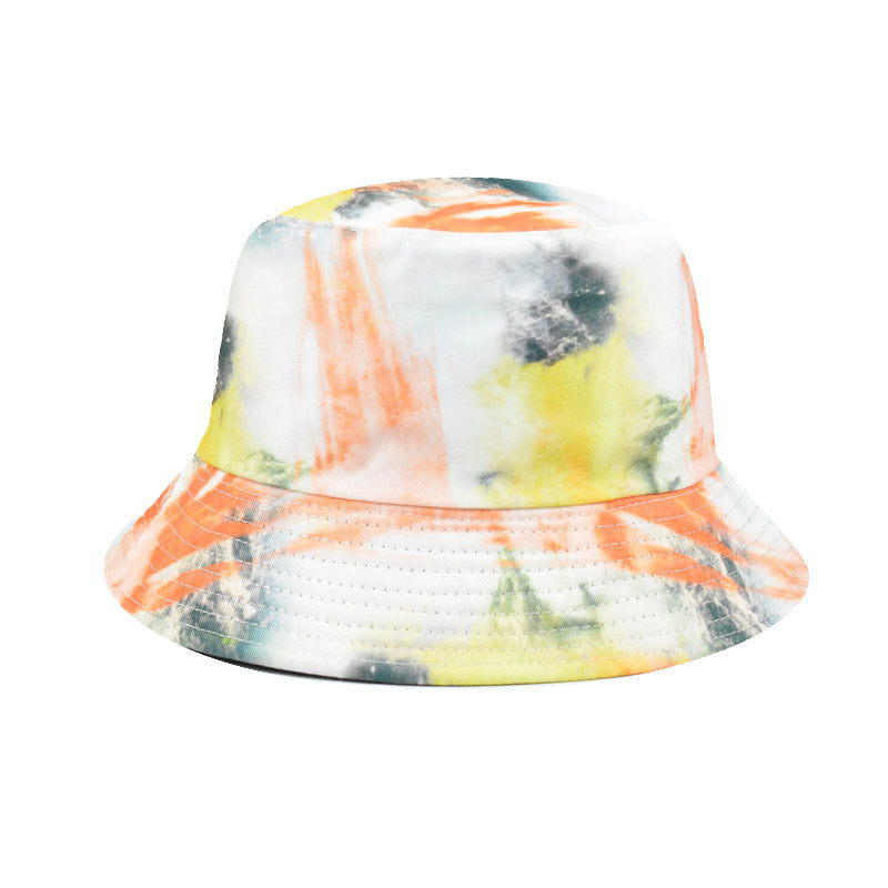 Wholesale Colorful Tie Dye Bucket Hat For Men Women Wide Brim Sun Hat Trendy Summer Fashion Accessory