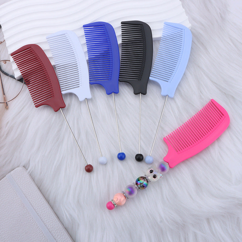 Wholesale DIY Beadable Comb,  Plastic Pointed-Tail Comb,  Home/ Salon Style Curved Comb,  Fine-Tooth Hair Smoothing Comb,  Hair Styling Tool