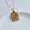 Wholesale Stainless Steel Letter Square Brand Pendant Plated 18K Necklace