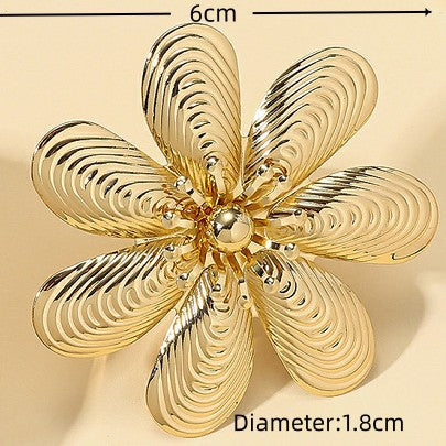 Wholesale Animal starfish beach ocean style unique texture simple adjustable ring