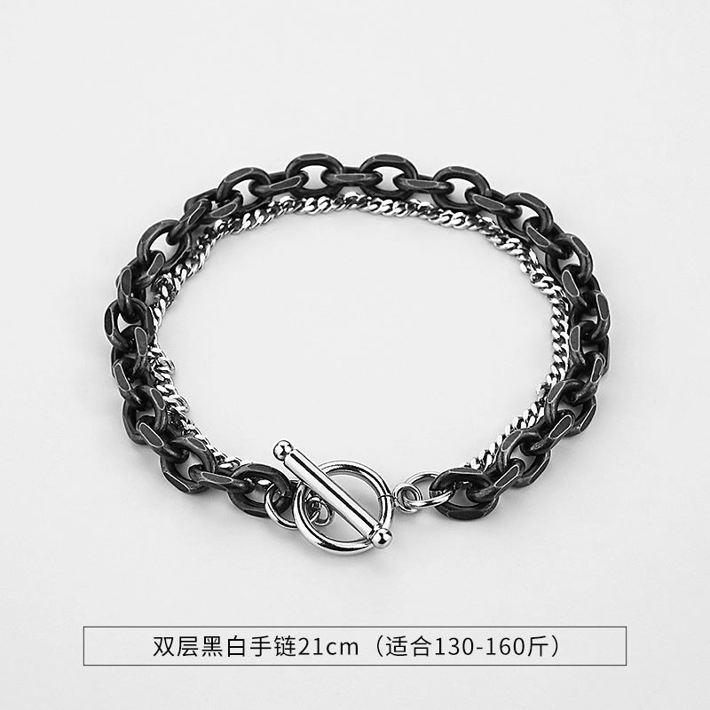 Wholesale Minimalist Stacked Bracelet Titanium Steel Rhombus Design Unisex Jewelry for Resale