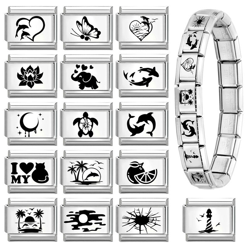 Wholesale Creative DIY Modular Bracelet with Animal and Heart Motifs Fashion Accessory Gift