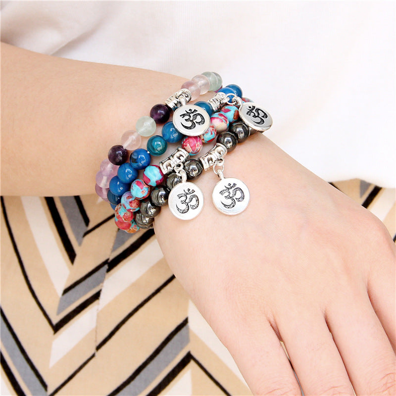 Wholesale Natural Agate Stone Beads Bracelet ACC-BT-GEB008