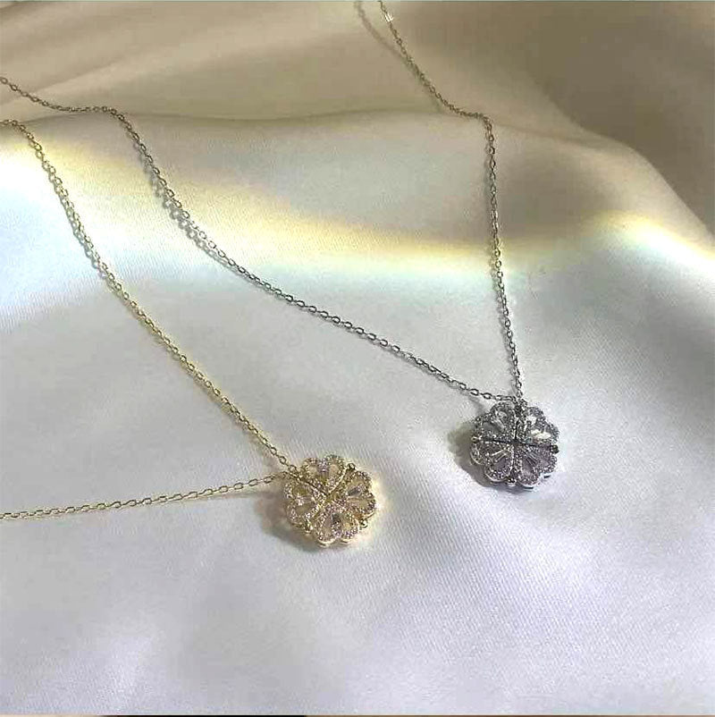 Wholesale Four-leaf Clover Love Titanium Steel Necklace