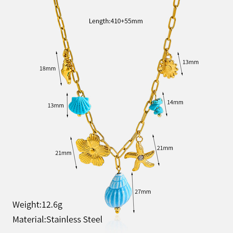 Wholesale Ocean Style Series Stainless Steel Necklace
