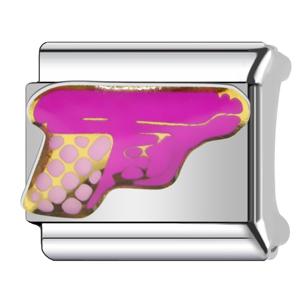 Wholesale  Italian Charm Bracelet 9mm DIY Pink  Creative Stainless Steel Composable Bracelet