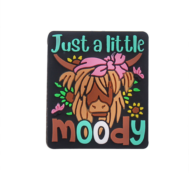 Wholesale 10pcs Cartoon Western Style Bull Head Silicone Beads Focal Beads DIY Beadable Pen Accessories ACC-BDS-GuangTian020