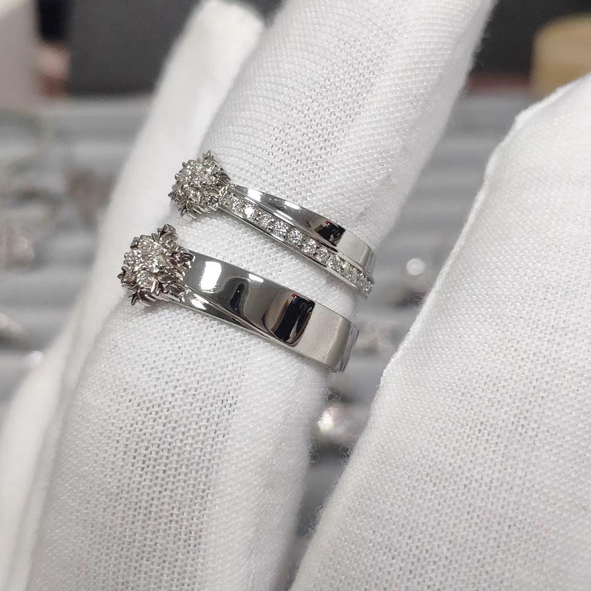 Wholesale Love and Deep Space  Snowflake Ring