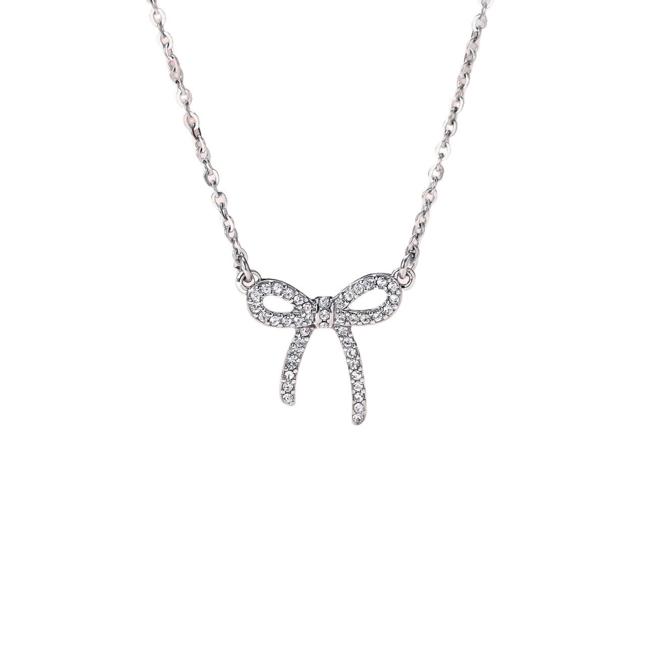 Wholesale Bow necklace with diamond bow pendant,  women' s necklace