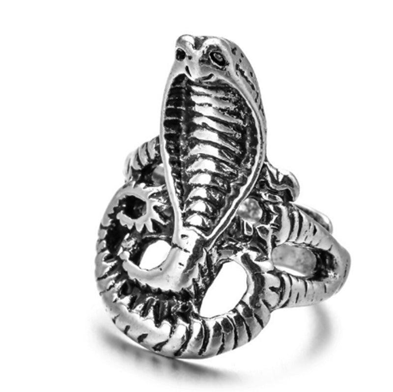 Wholesale  retro punk snake mysterious animals ring