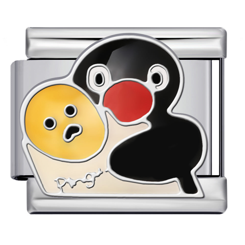 Wholesale 5pcs Italian Charm Bracelet 9mm DIY Splicing Cute Creative Stainless Steel Composable Bracelet