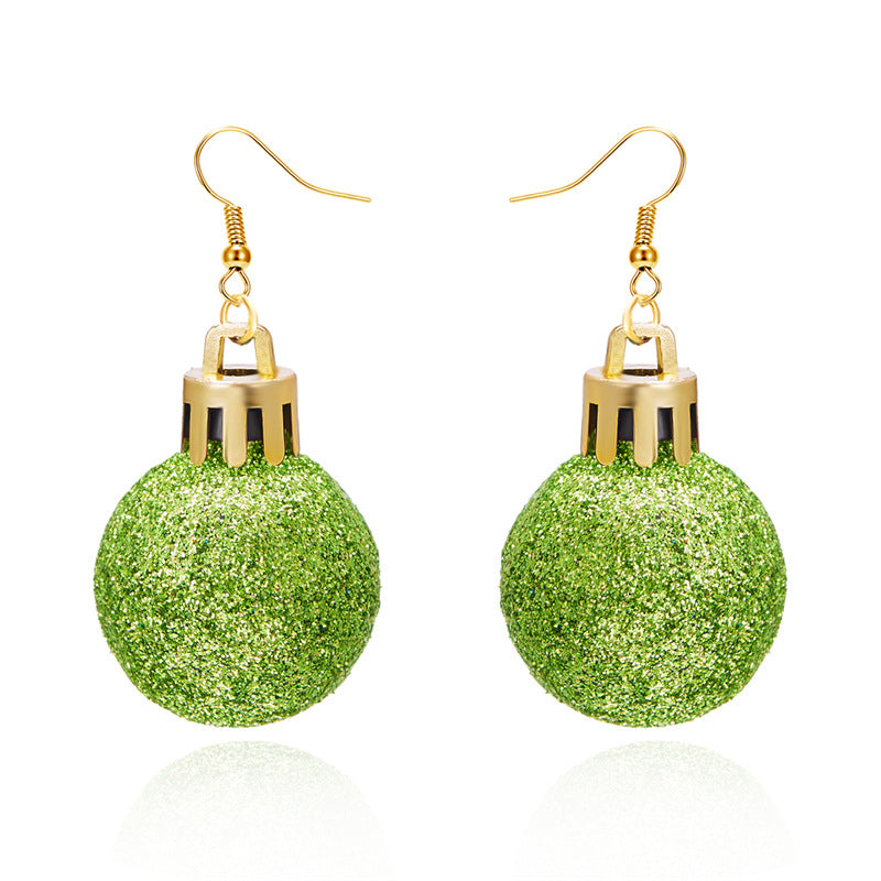 Wholesale Geometric Ball Christmas Light Bulb Colorful Earrings