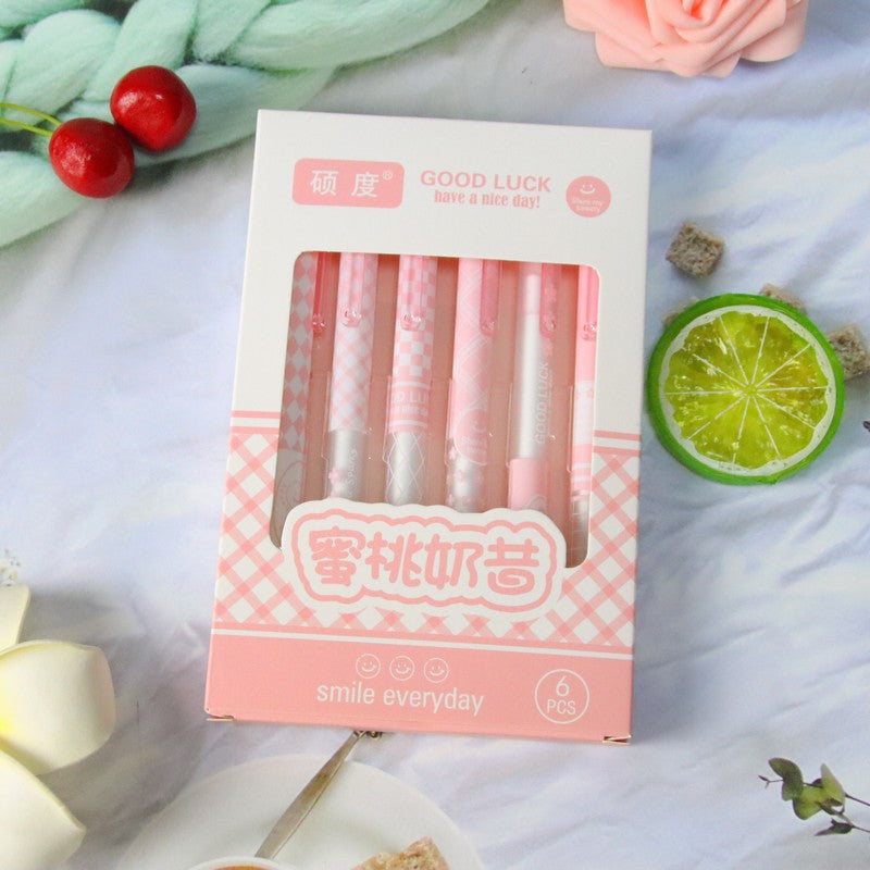 Wholesale 6pcs/set press pen  press gel pen