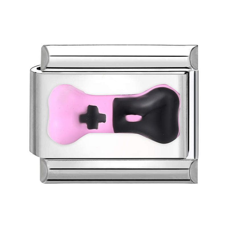 Wholesale 9mm Italian Charm Starter Bracelets DIY square Single Section Creative Stainless Steel Composable Bracelet