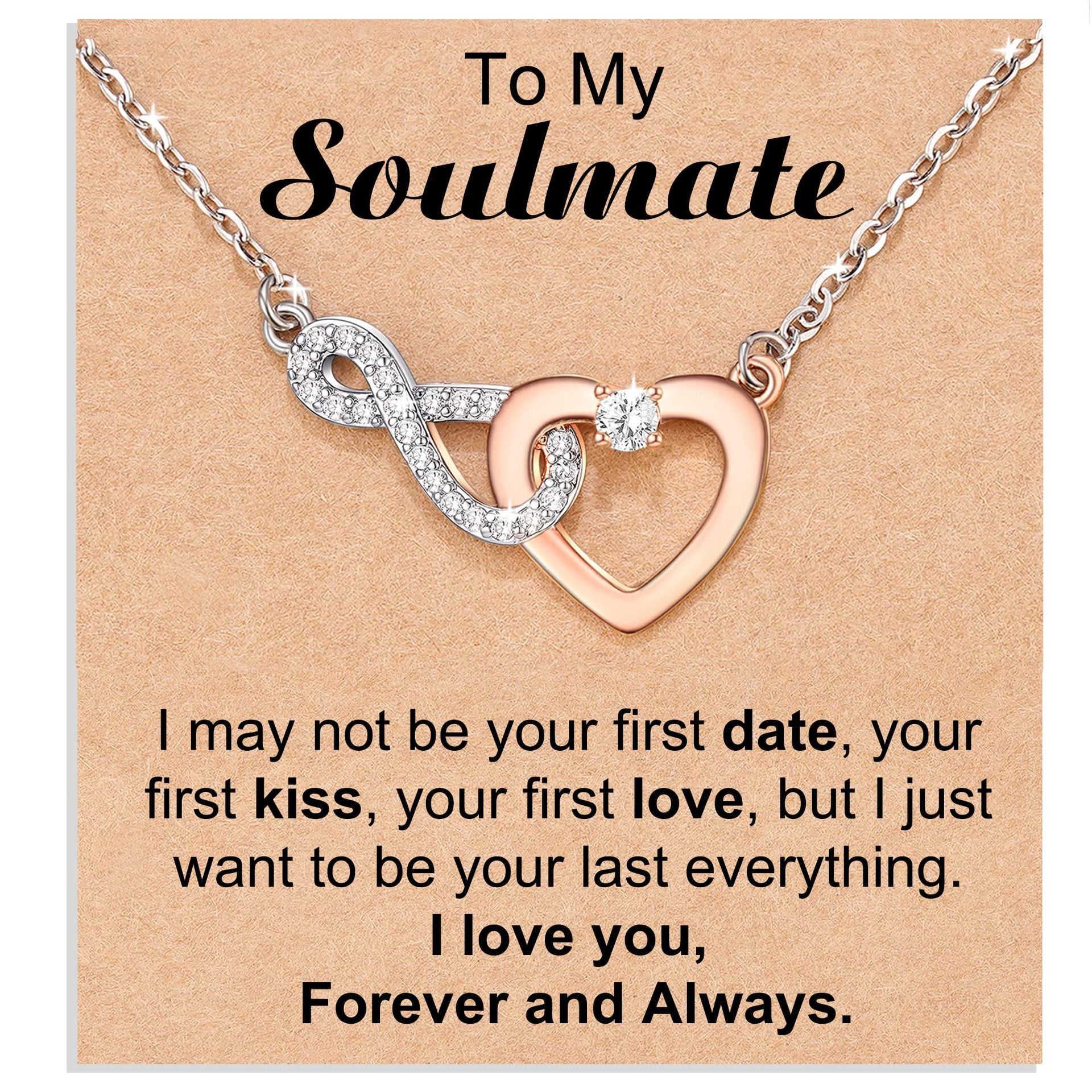 Wholesale Rose gold love necklace lovers eternal clavicle chain