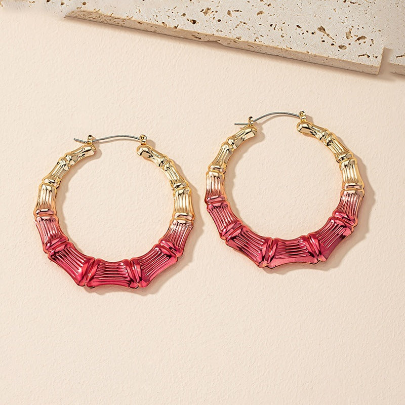 Wholesale metal  color matching big ear ring earrings