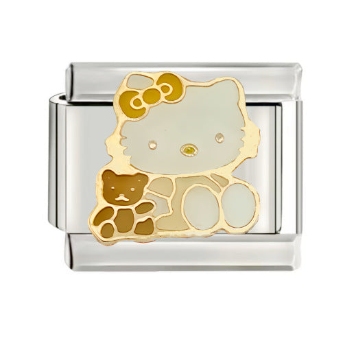 Wholesale Italian Charm Starter Bracelets DIY square Single Section Creative Stainless Steel Composable Bracelet