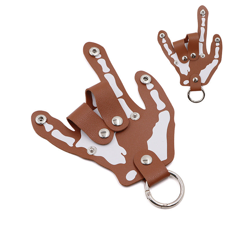 Wholesale Leather Palm Shape Keychain Halloween Decoration