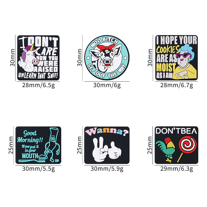 Wholesale 20pcs  drop glue letter Focal Beads DIY Bead Accessories