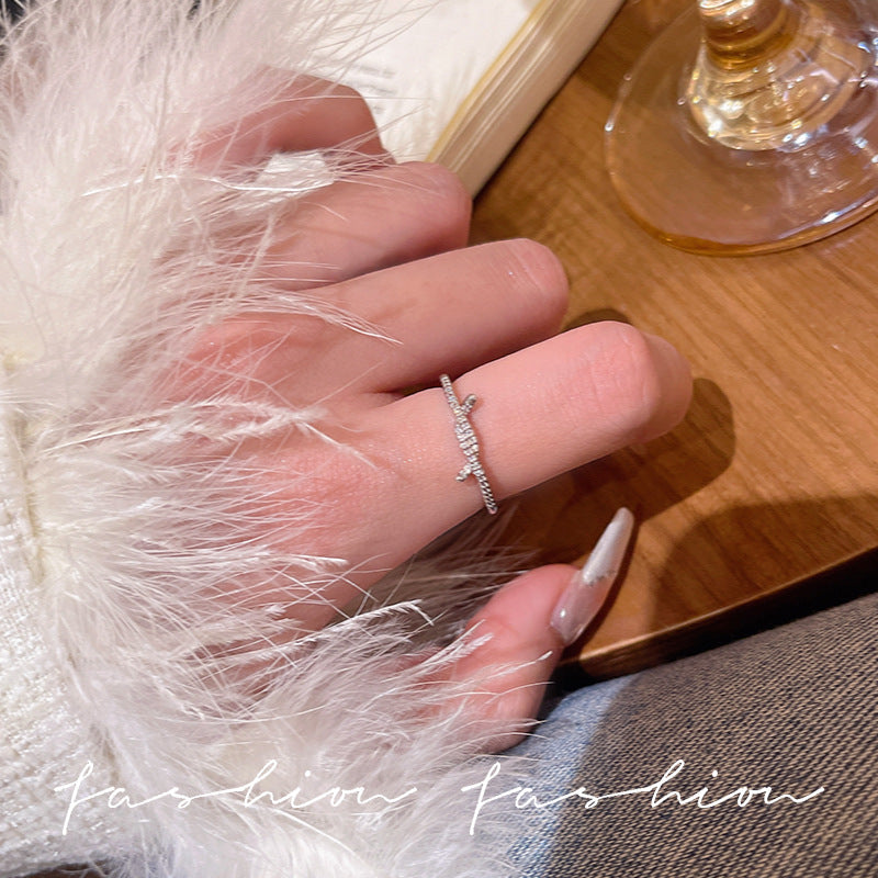 Wholesale Cross Kink Zircon Fine Ring