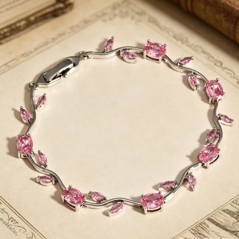 Wholesale Alloy Colorful Zircon Branches Bracelet,  Fashionable European Style Jewelry for Boutique Resale