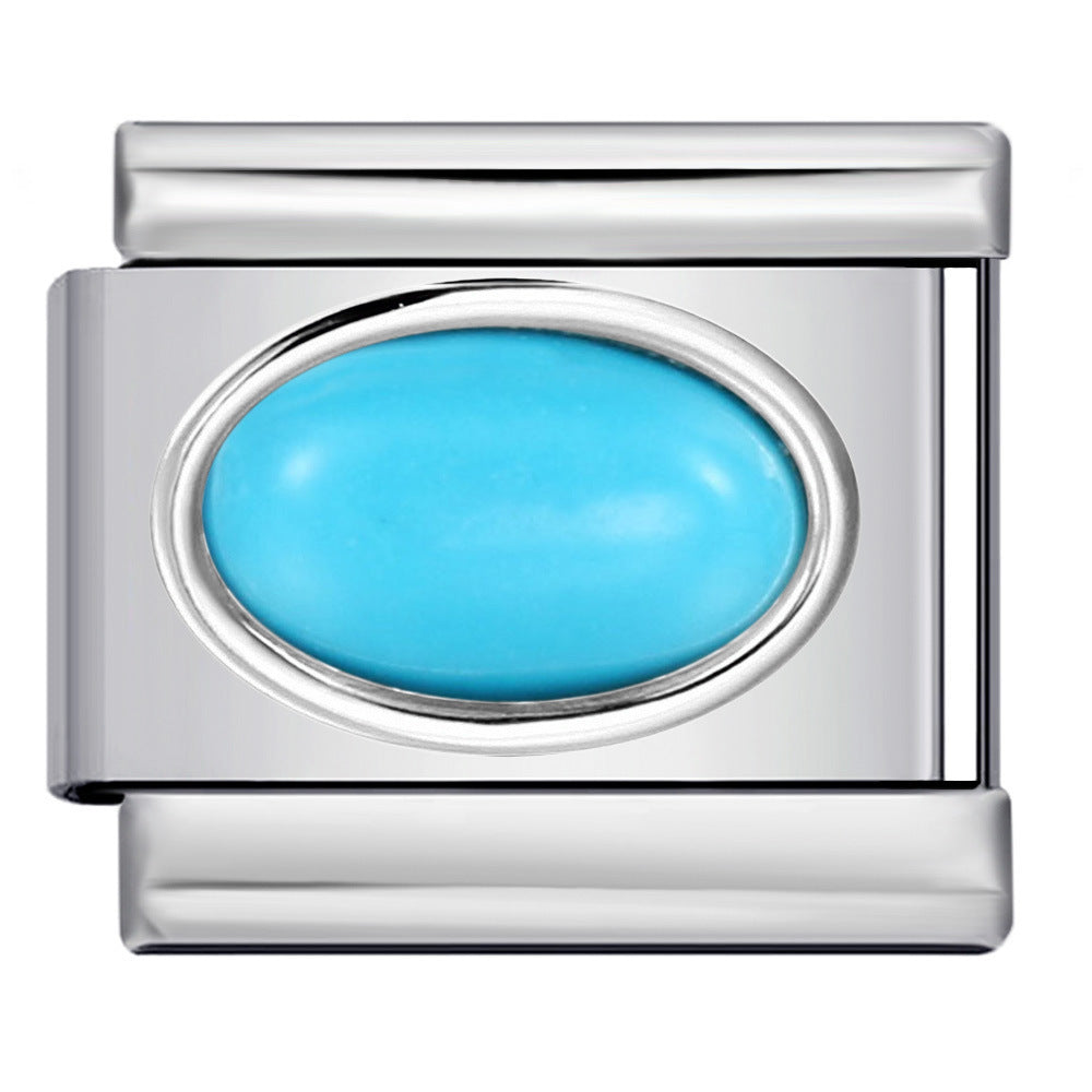 Wholesale  Italian Charm Bracelet 9mm DIYOval-shaped Creative Stainless Steel Composable Bracelet