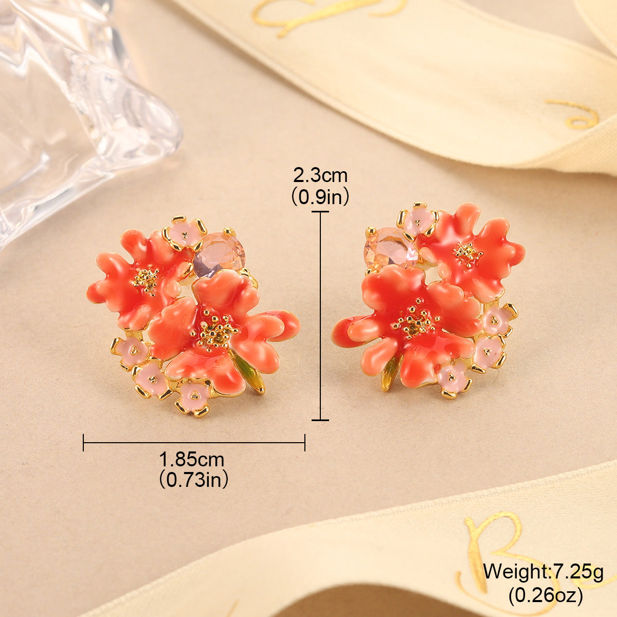 Wholesale Floral Drop Earrings High-End Sensation Summer Atmosphere Ear Jewelry
