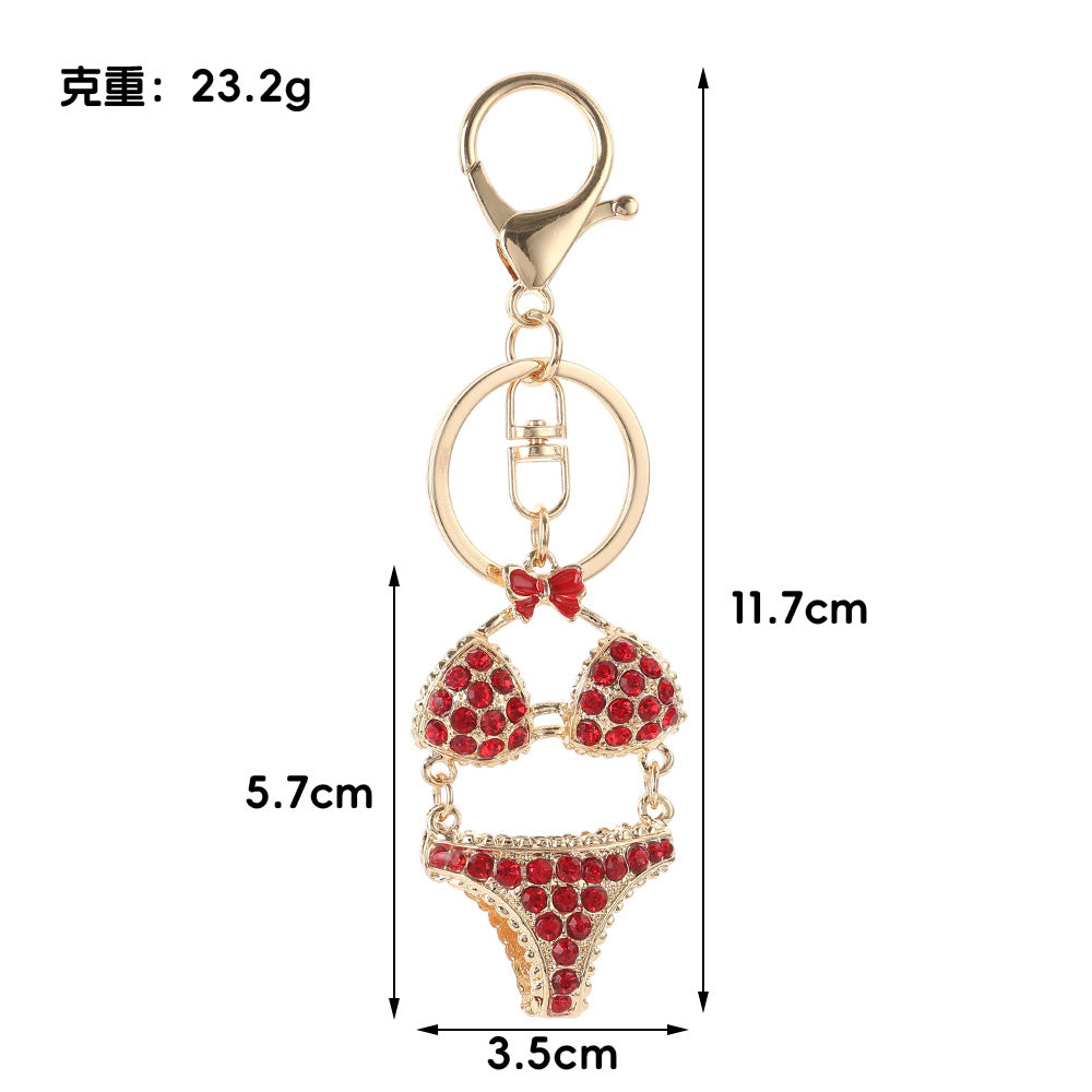 Wholesale Sparkly Rhinestone Zinc Alloy Keychain for Bag Charm Car Key Accessory Gift